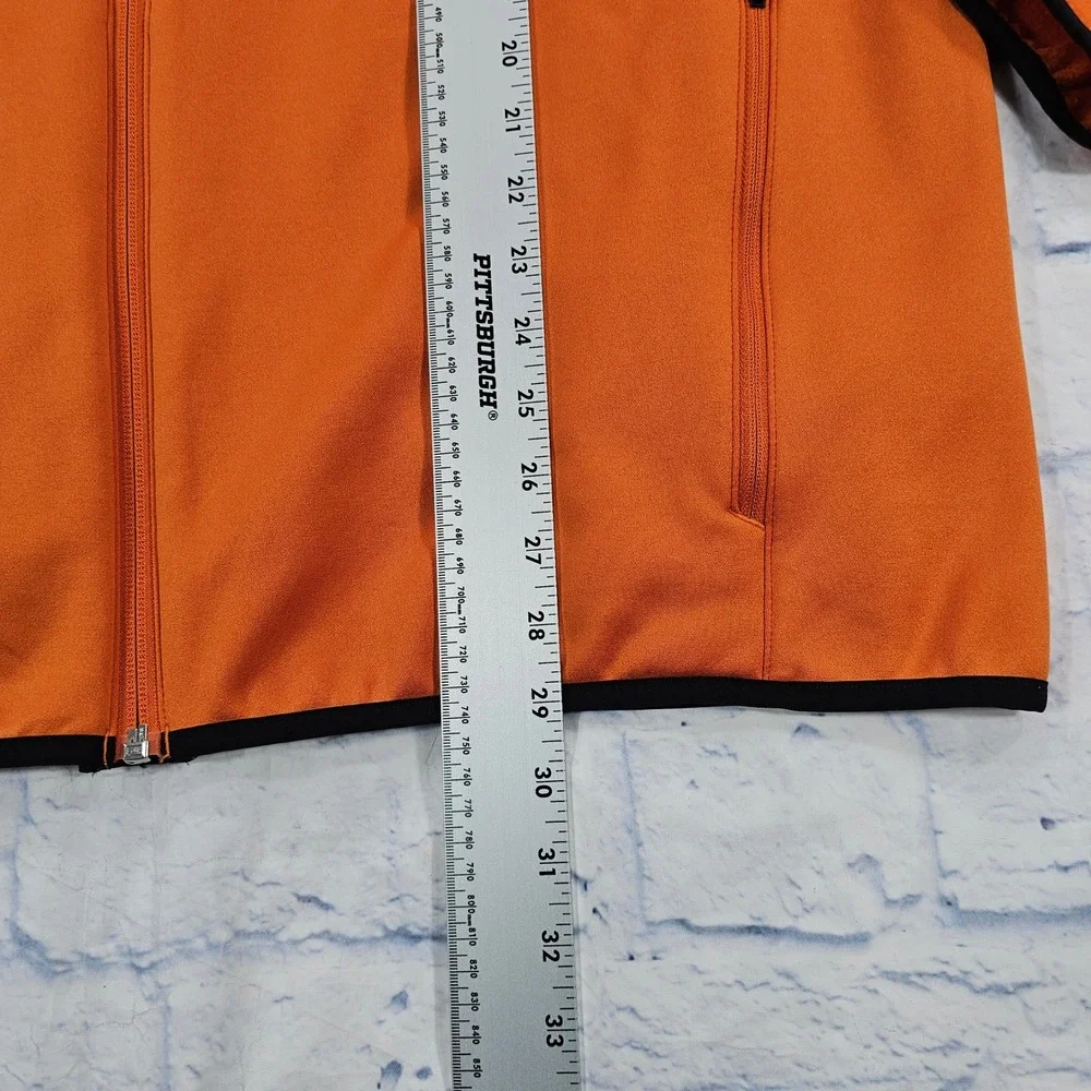 The North Face Crest Full Zip Jacket Mens XL Orange Black Fleece Hiking Active